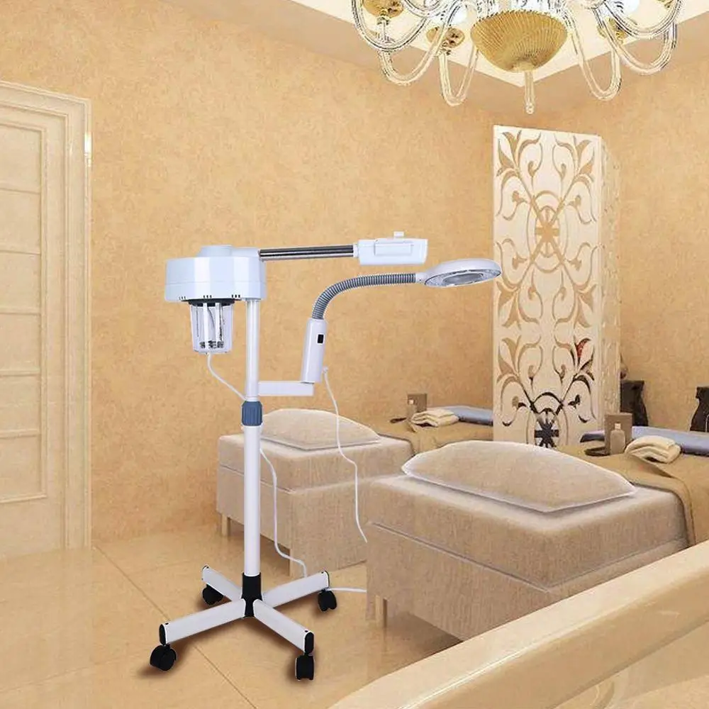 

2 in1 Facial Sprayer Steamer LED 5X Magnifying Floor Lamp Machine Multifunction Spa Professional Humidif SPA Beauty Salon Supply