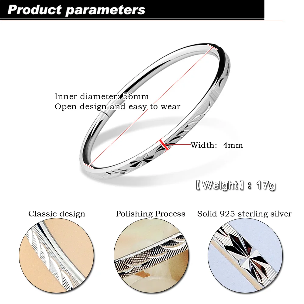 Модные 925 стерлингового серебра браслеты с подвесками и браслет для женщин