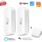 Wi-Fi датчик температуры и влажности Tuya ZigBee, комнатный гигрометр, термометр, работает со шлюзом, поддержка Alexa Google Assistant