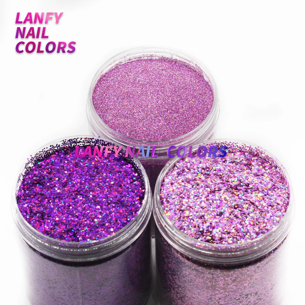 

Блестящий светильник-фиолетовый лазерный порошок YC4307 для ногтевого дизайна, блеск для ногтей, волос, тела, лица, глаза, блеск, украшение вече...