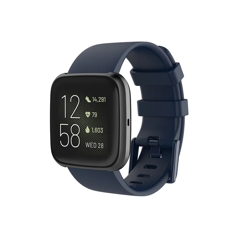 100 шт. силиконовый ремешок Браслет для Fitbit Versa2 мягкий цветной умные часы