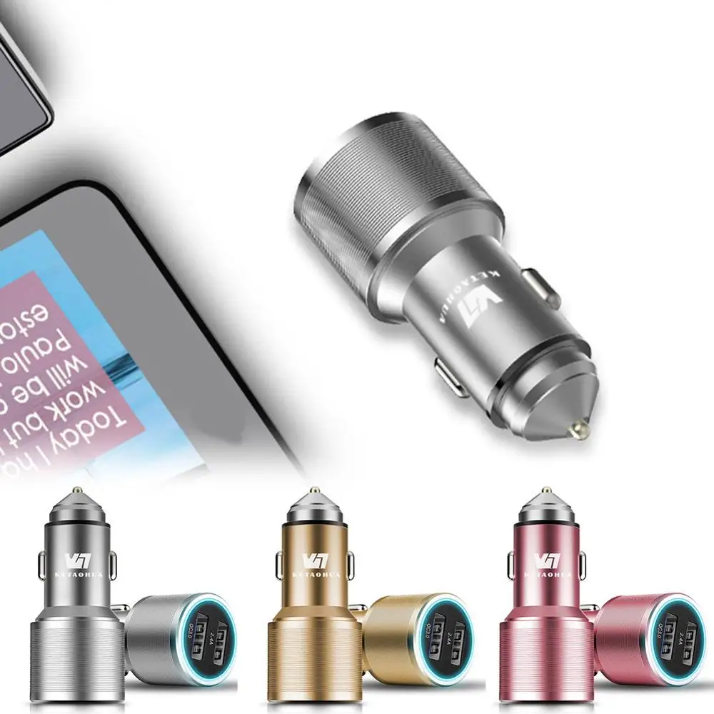 Автомобильное зарядное устройство с двумя usb портами адаптер для быстрой зарядки