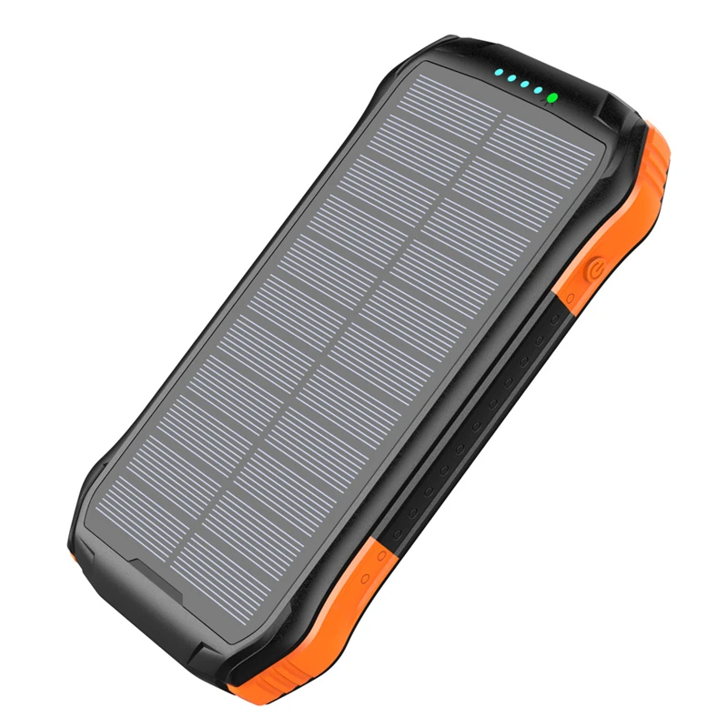 Портативное зарядное устройство на солнечной батарее с двумя USB-портами 16000 мАч -