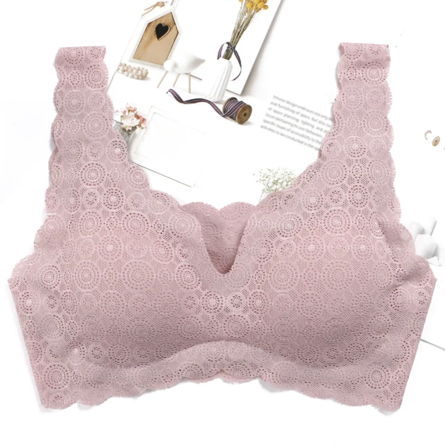 

Женский сексуальный кружевной бюстгальтер, бесшовное Спортивное Белье для сна и йоги, антибликовое нижнее белье
