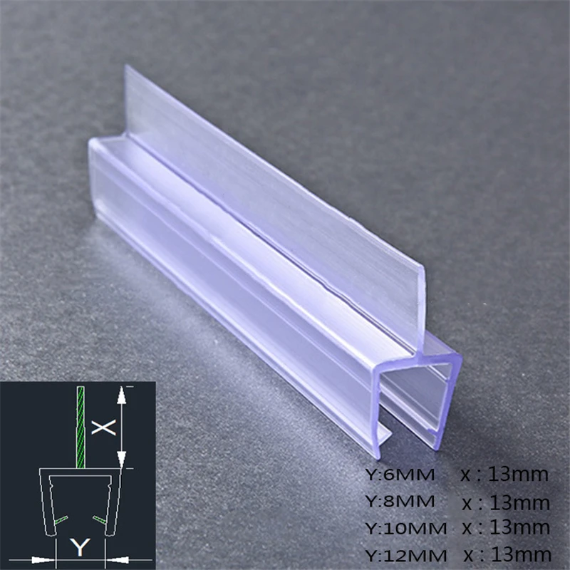 Уплотнительная лента для стекла душа ПВХ 1 м | Обустройство дома