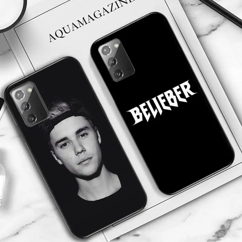 

YNDFCNB Fashion Justin Bieber Phone Case for Samsung Note 5 7 8 9 10 20 pro plus lite ultra A21 12 02