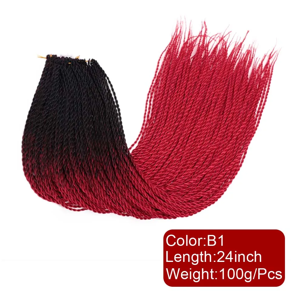 T1B/613 Elegant MUSES 30 Корни 24 дюйма Мягкие эффектом деграде(переход от темного к Сенегальские накрученные волосы вязаная крючком коса синтетические накладные волосы, плетеные волосы, faux locs - Цвет: T1B/613