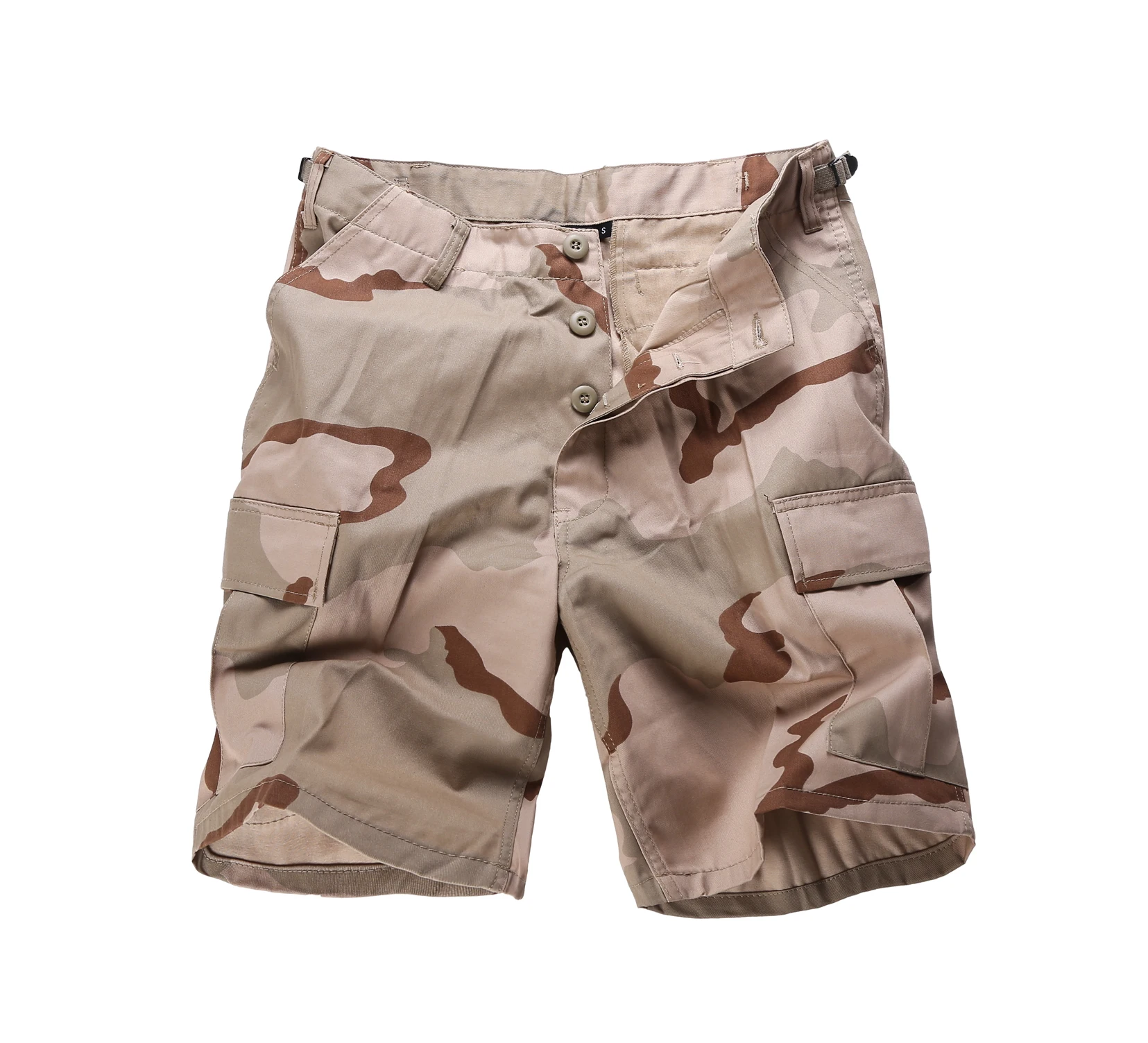 Tri-Color Desert Мужские армейские военные шорты BDU, повседневные рабочие камуфляжные шорты Карго - Цвет: Tri-Color Desert