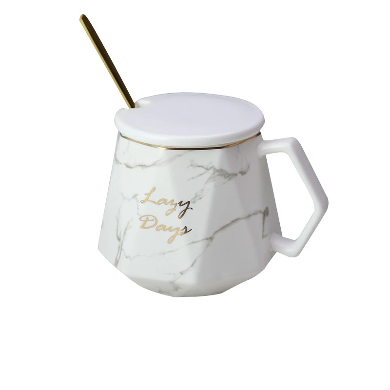 Скандинавский стиль Marbling ромбовидная керамическая кофейная кружка креативная