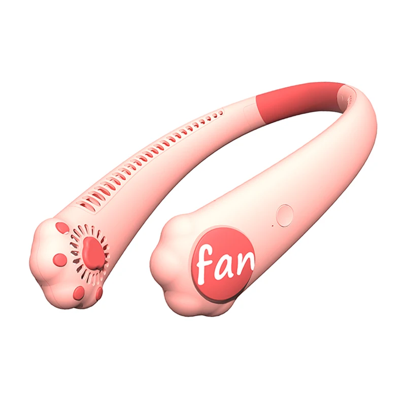 

Sports Mini Neck Fan Leafless Fan 2000mAh Lasts 6H USB Charging Household Outdoor Lazy Portable Mute Neck Fan Suitable for Kids