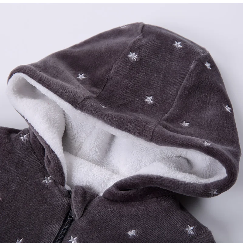 Newborn Baby Winter Thick Warm Clothes Hooded outfit Romper Unisex Boy&ampGirl Kids Rompers velvet Jumpsuit 0 3 6 9 12 18Month | Детская
