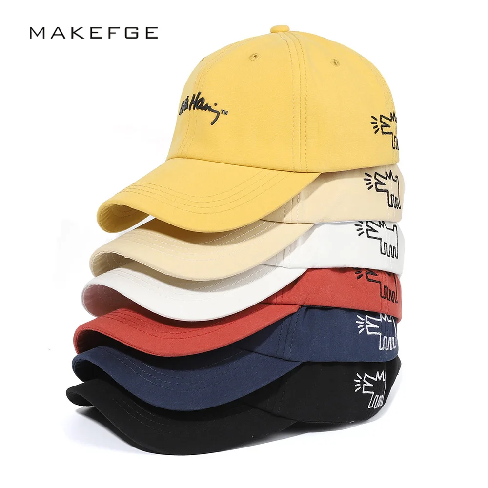 

Кепка-бейсболка Мужская в стиле хип-хоп, регулируемая уличная спортивная Кепка унисекс, черный цвет, летняя