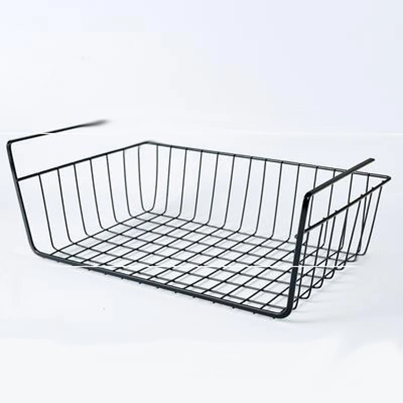 

Подвесная кухонная железная корзина для хранения, сетчатая корзина для шкафа, двери, органайзер, стойка, держатели для шкафа, корзина для хр...