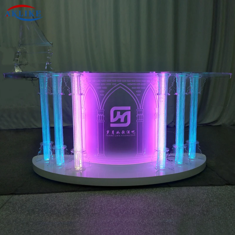 Акриловый Настольный диджейский стол AKLIKE светодиодный цветной подвижный