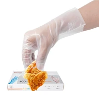 100pcs boxed disposable tpe gloves transparent protective kitchen cooking household plastic gloves food prep safe gloves