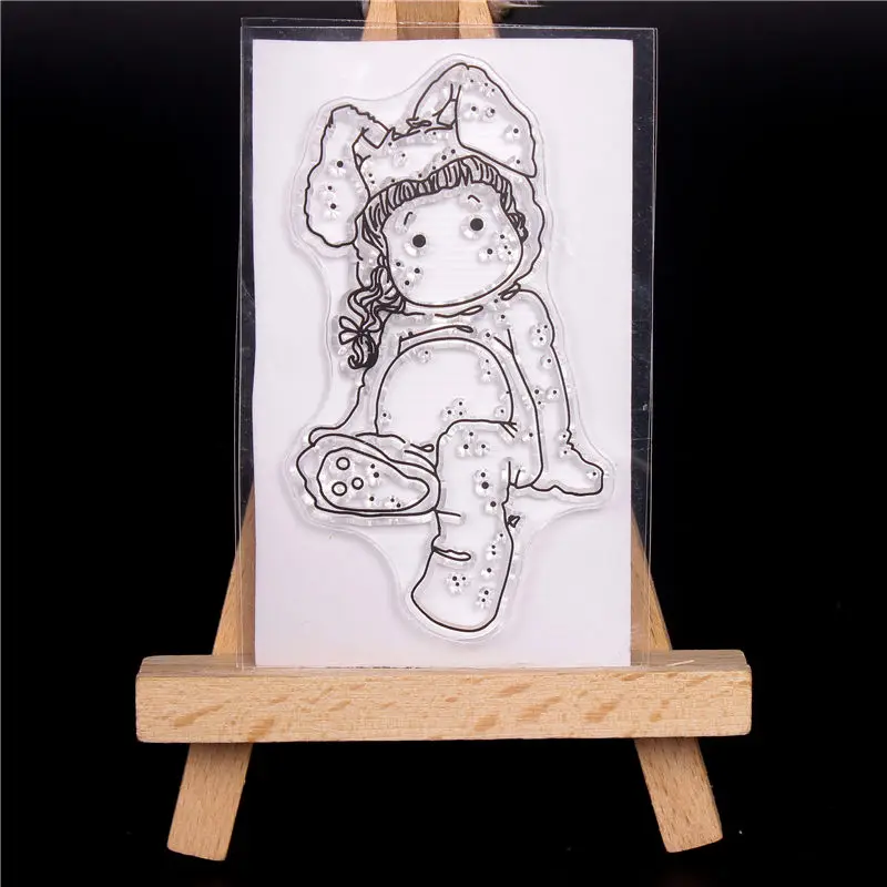 Новый прозрачный силиконовый очистить резиновый штамп лист цепляться