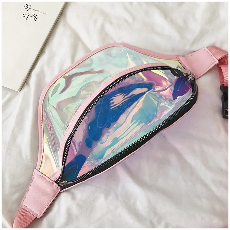 

New Fashion Womens Ladies Laser Bum Bag Waist Fanny Pack Holiday Travel Wallet Money Belt