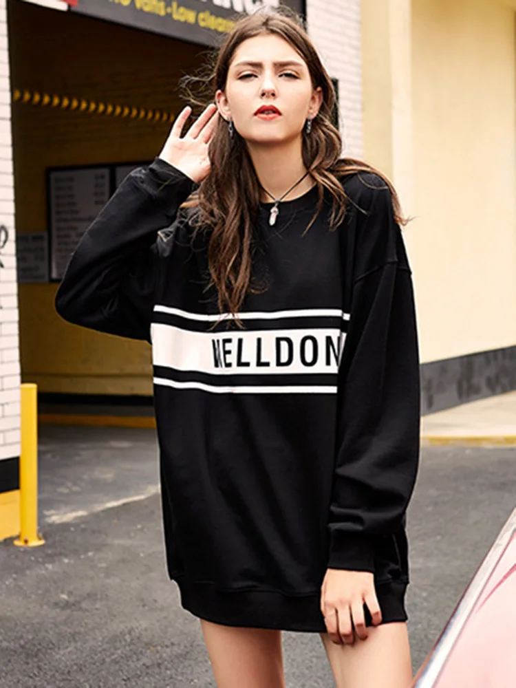 

Sailor Moon Hoodie Long Design Sweatshirt Black Lady Sports Tunic Woman Harajuku Cotton Loose 2020 Spring Pocket Streetwear