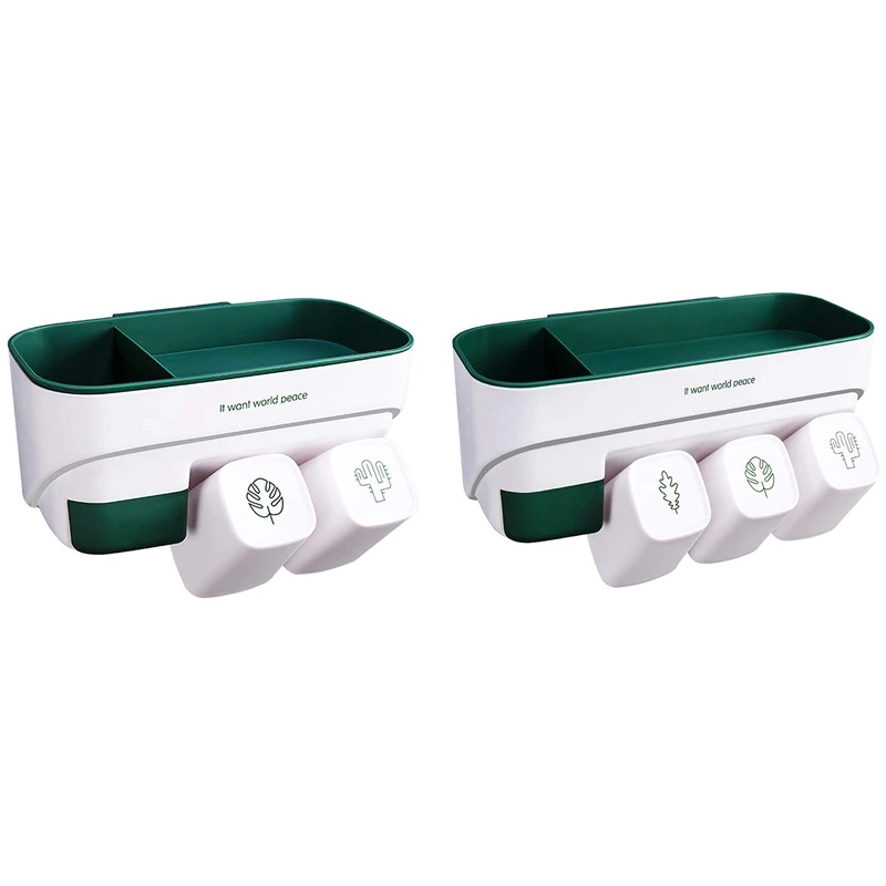 

Toothbrush Holder Wall Mounted-Multifunctional Space Saving Tooth Brush Holder For Bathroom Organizer