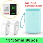 Белая печатная этикетка Niimbot D11 D110 для водонепроницаемой светящейся этикетки Niimbot D11 яркая наклейка для фотографий для принтера этикеток D11 D110