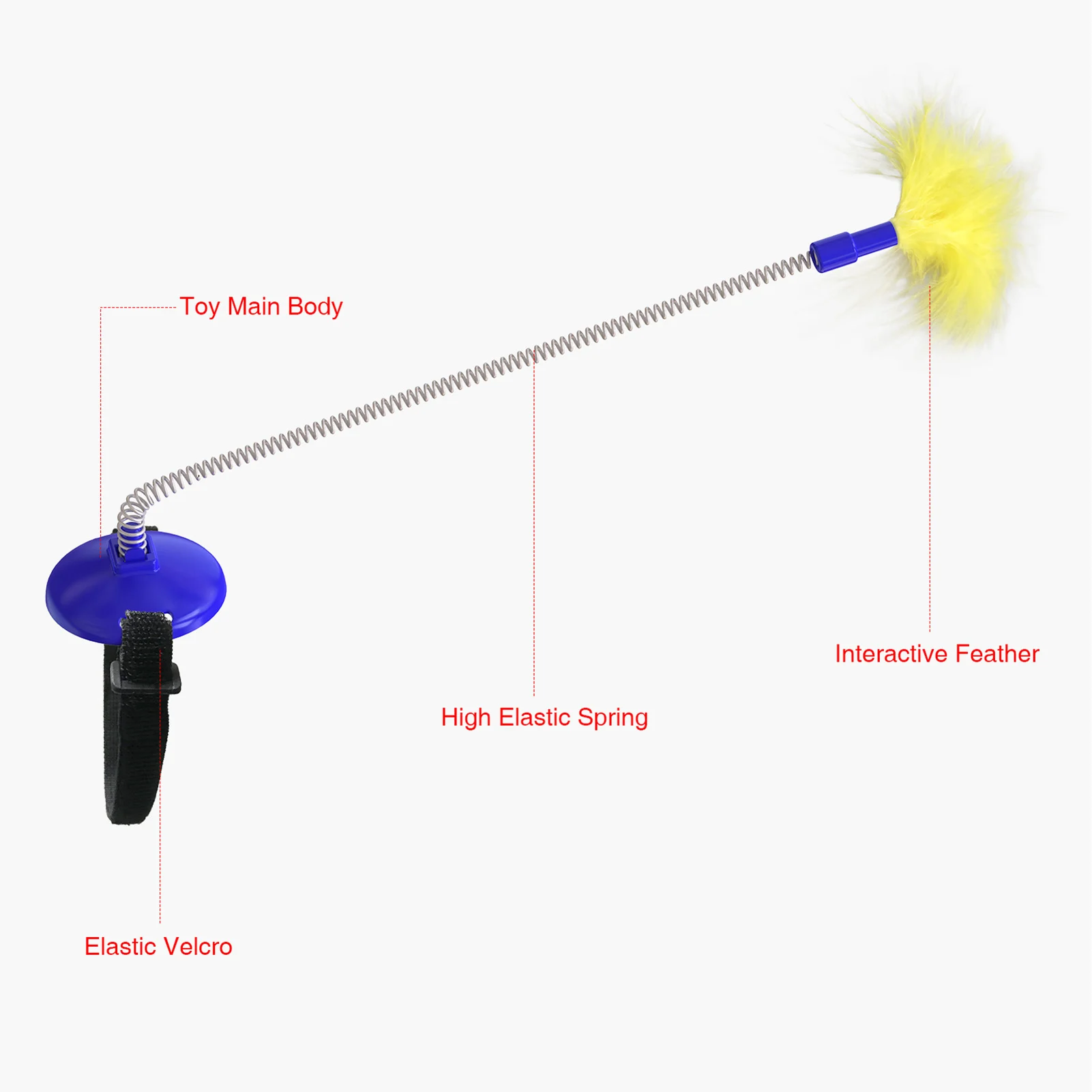 Саморазвлекательная искусственная смешная голова с перьями похлопывающая палка