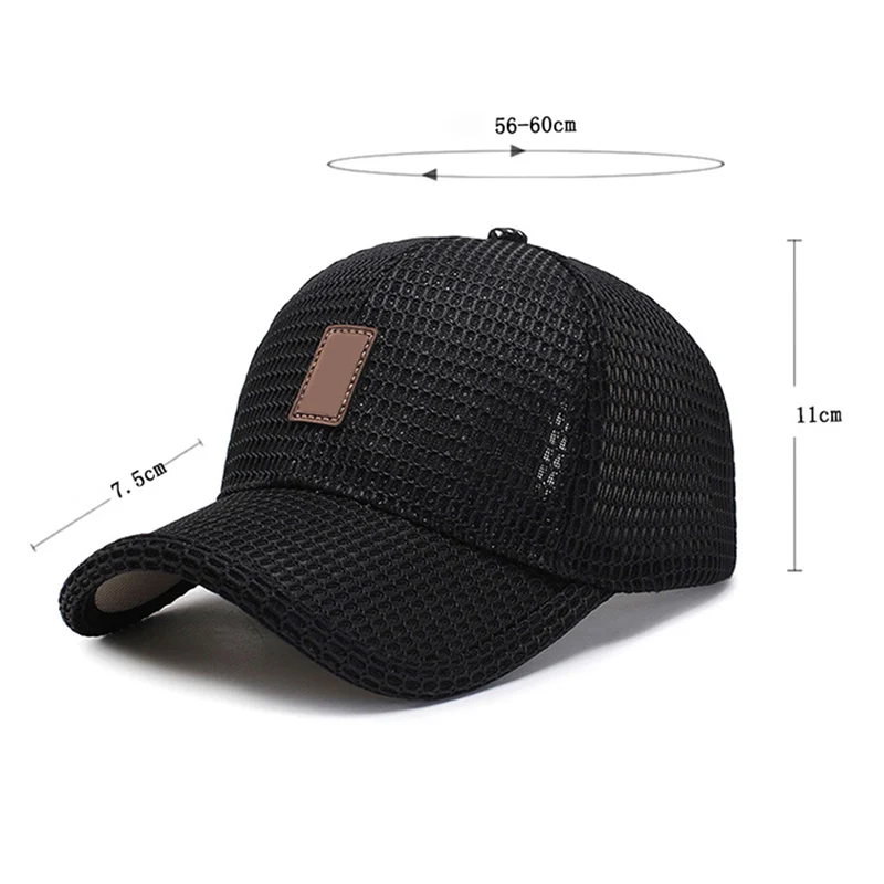 

Mesh Baseball Cap Golfs Trucker Hat Breathable Snapback Visor Mesh Plain for Outdoor A66
