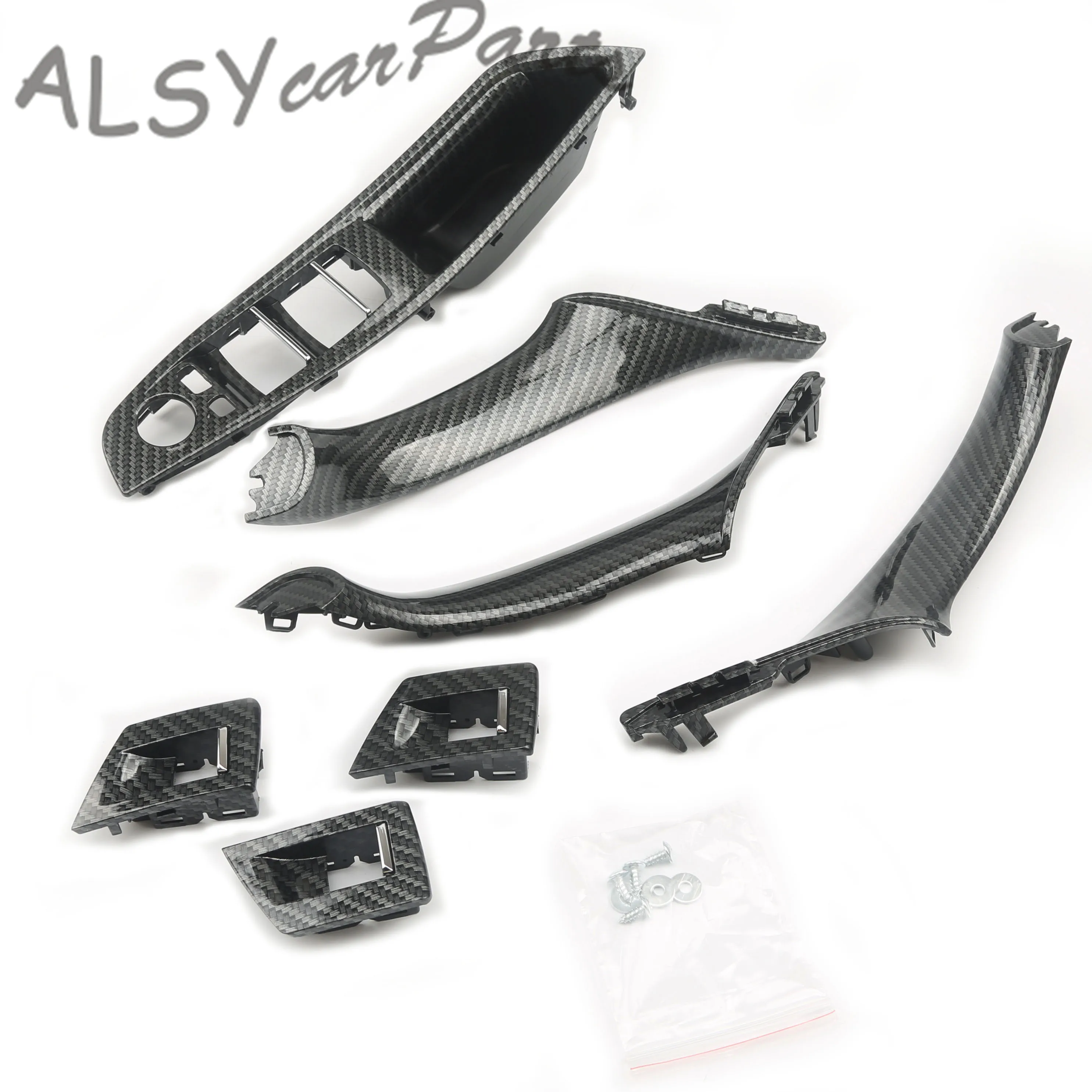 

Carbon Fiber Pattern LHD ABS Inner Door Pull Handle Trim Cover Panel For BMW F10 520i 535i 528i xDrive ActiveHybrid 5 F11 528i