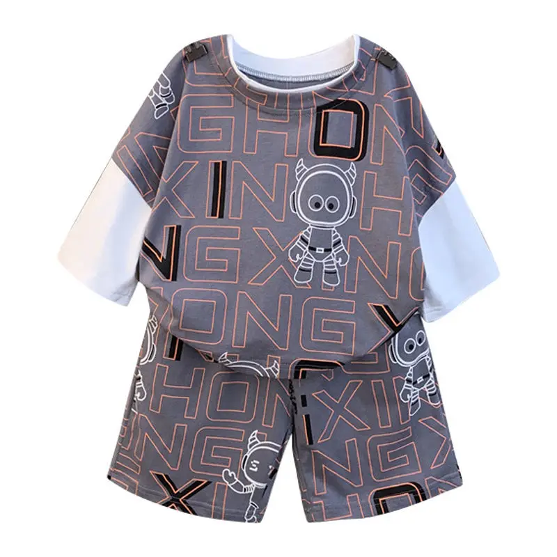 Рубашка и шорты с коротким рукавом для мальчиков на возраст 2-10 лет |