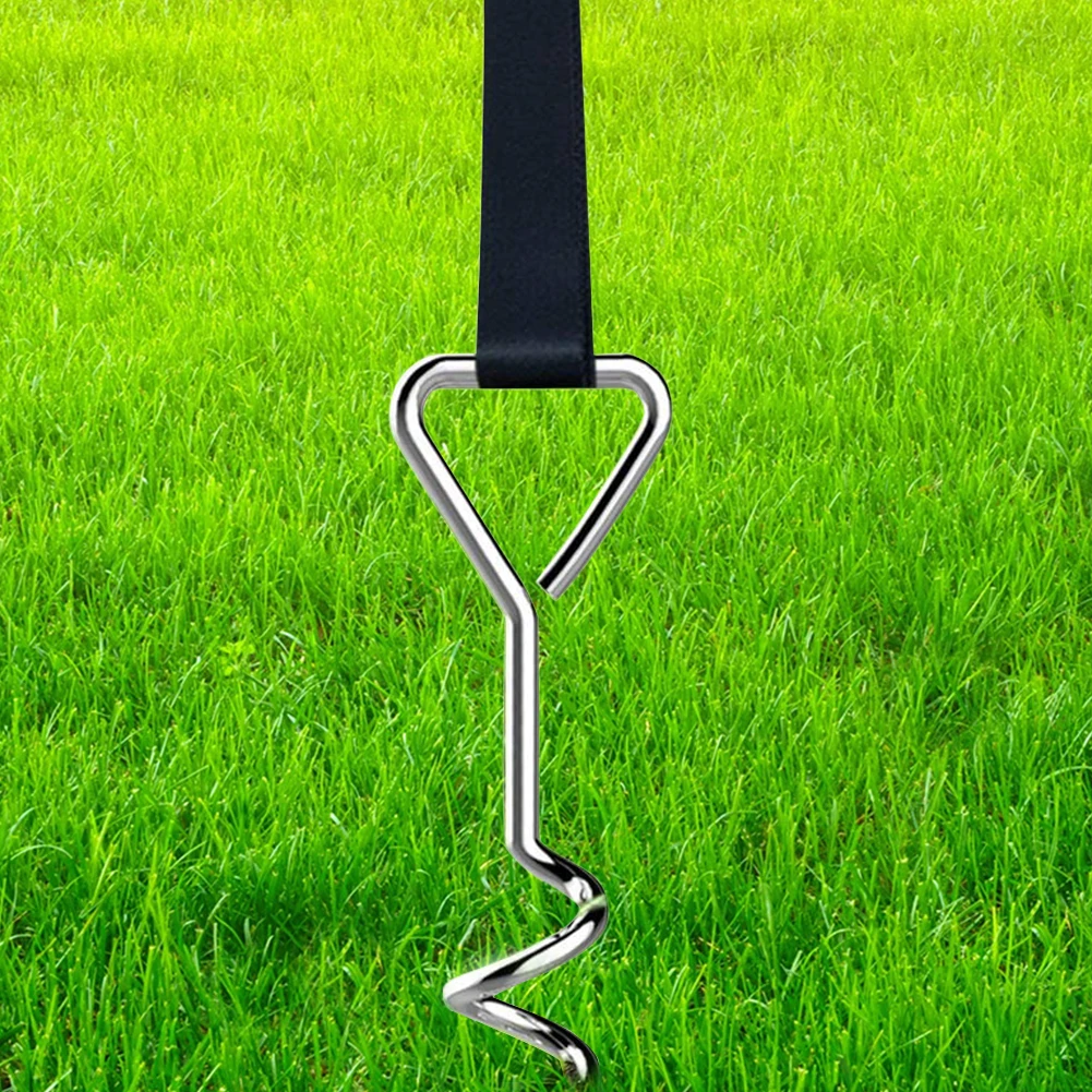

Fixed Spiral Windproof Canopies Outdoor Camping Ground Anchor Trampoline Stakes Heavy Duty Steel Awning Tent Accessory Corkscrew