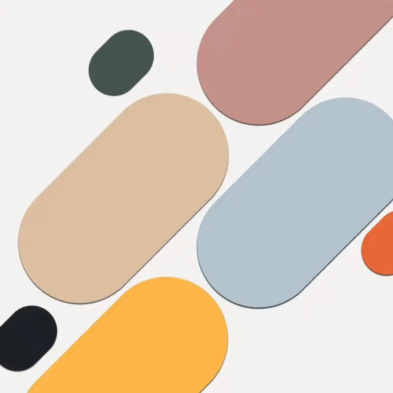 

2021 New Oval Leather Western Placemat Set Morandi Color Waterproof Oilproof Anti-scald Heat Insulation Table Mat