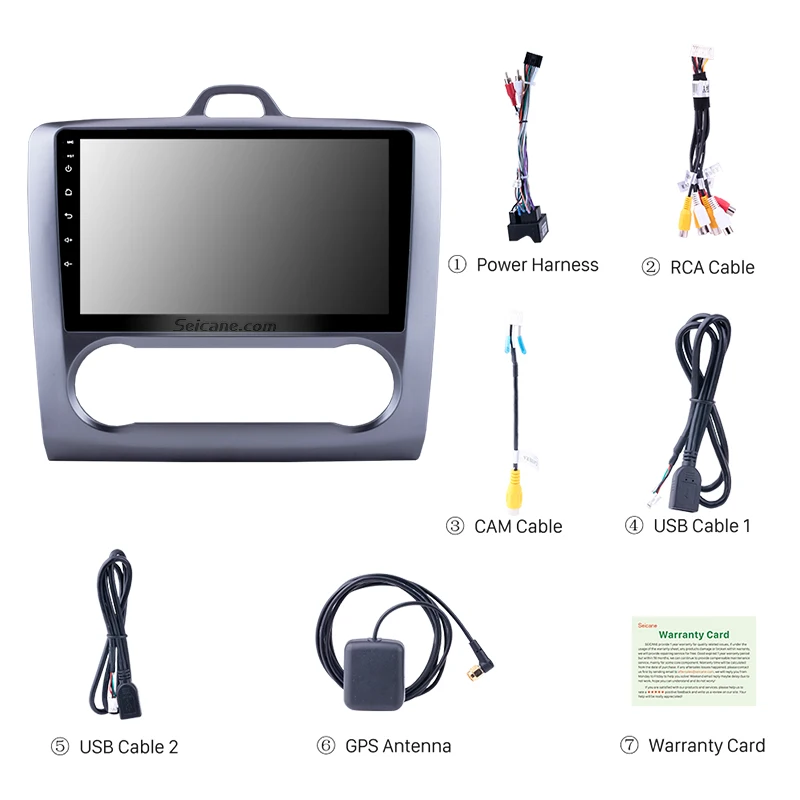 $87.90 Seicane 2 DIN 9 Inch Android 10.0 DSP GPS Navigation Touchscreen Quad-core Car Radio For 2004 2005 2006-2011 Ford Focus Exi AT