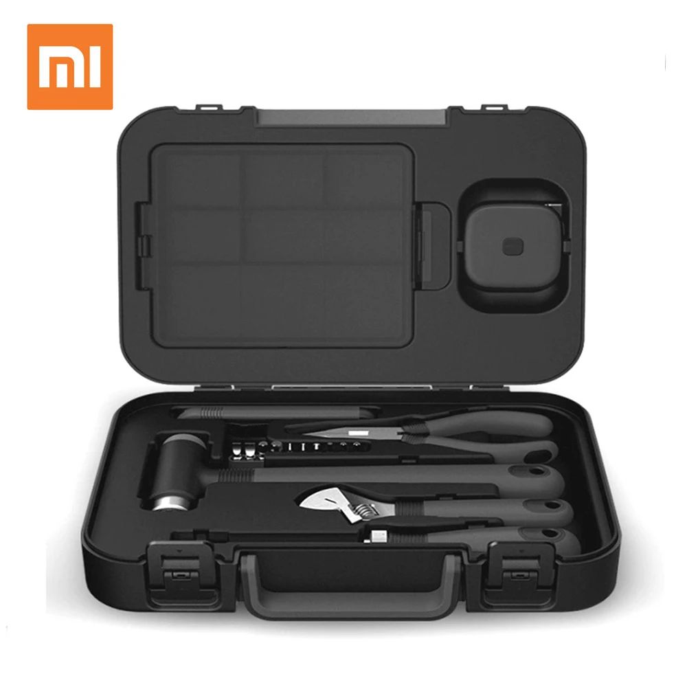 

XIAOMI MIIIW Toolbox 16Pcs DIY Tool Kit General Household Hand Tool with Screwdriver Wrench Hammer Tape Plier Multifunctional