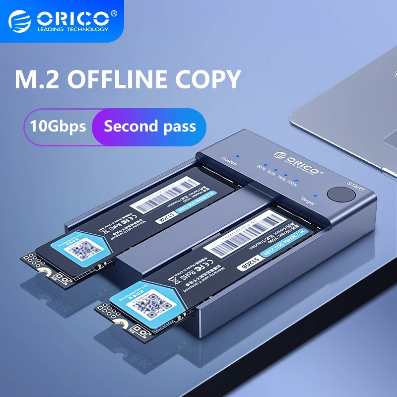 

Внешний корпус ORICO M2P2-C3-C M.2 NVME SSD с двумя отсеками, USB C 3,1 Gen2, 10 Гбит/с, для M Key и M/B Key NVME PCIe SSD, жесткий диск