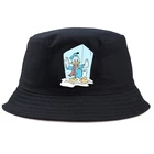 Пляжная шапка Дональд Дак Disney, двусторонняя модная Панама с двусторонним мультяшным рисунком, однотонная рыболовная шляпа