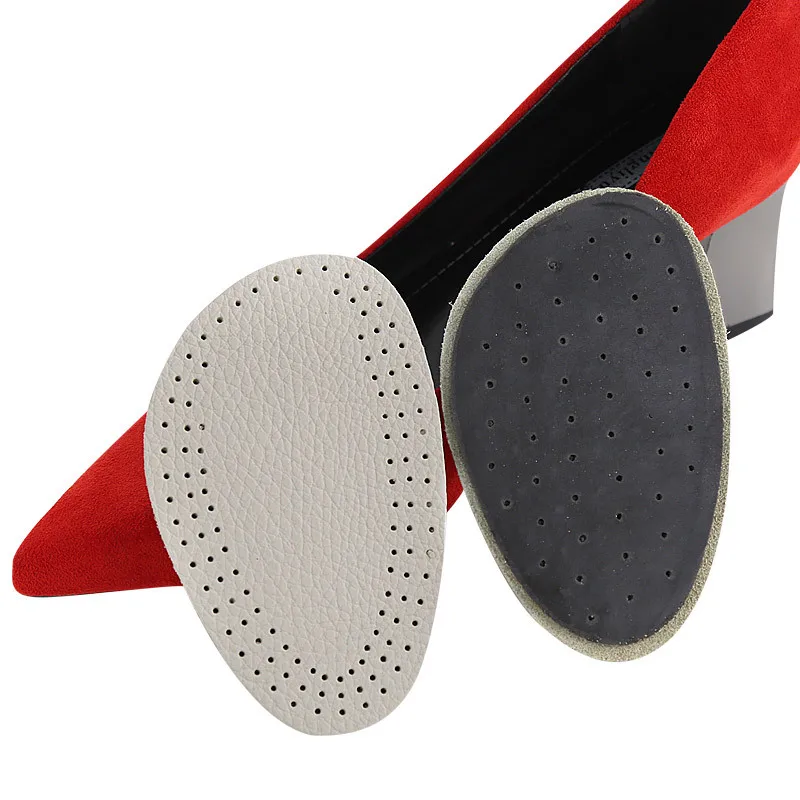 

2 Pcs Leather Forefoot Pad Half Female Anti-Pain Thick Half Pad Deodorant Half Yard Insole Women High Heel Front Soft Foot Pad