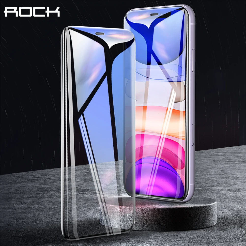 Закаленное стекло ROCK Защитная пленка для iPhone SE 11 Pro Xs Max X Xr полноразмерное