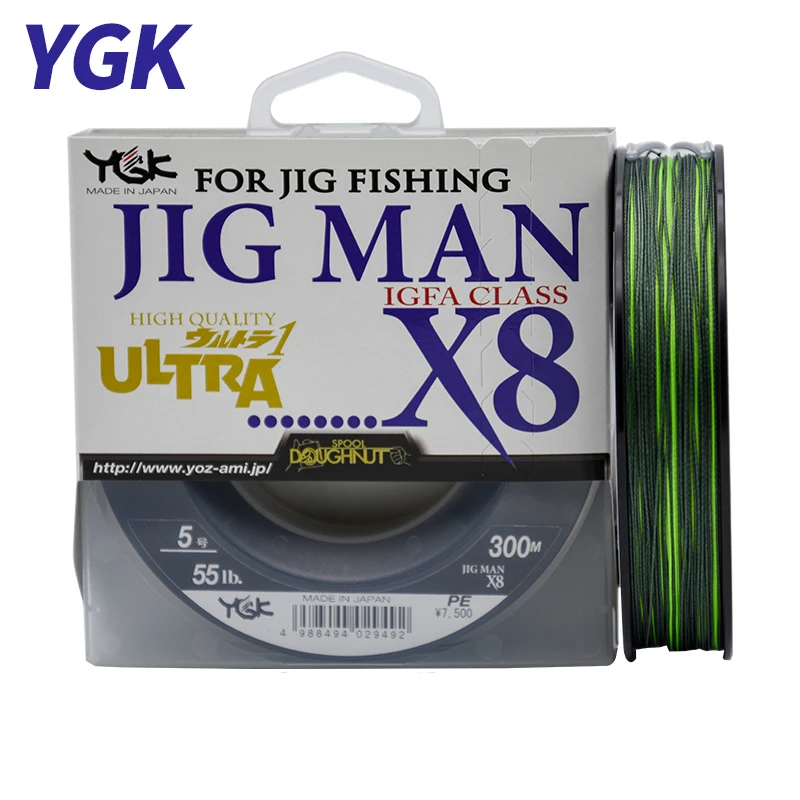 Японская оригинальная YGK JIGMAN X8 Морская рыбалка для черной железной пластины 8