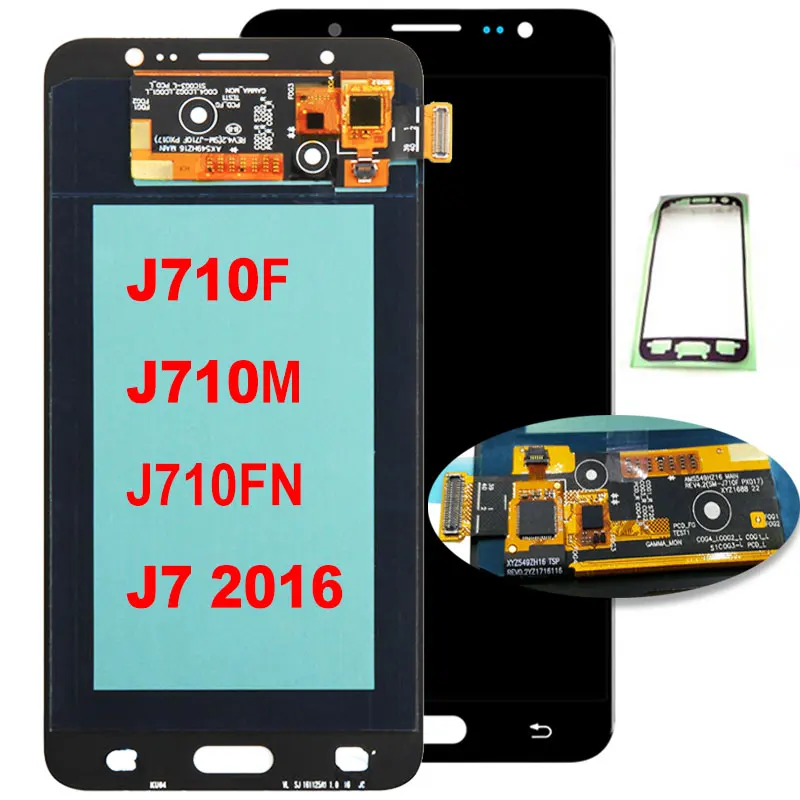Супер AMOLED LCDs для Samsung Galaxy J7 2016 J710 J710F J710M J710Y J710G ЖК-экран дисплей сенсорный