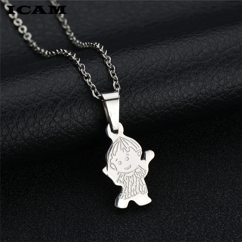 Ожерелья ICAM из нержавеющей стали для всей семьи мальчиков и девочек ожерелье