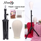 Nunify черный Heavy Duty манекен головы штатив-Трипод с парусины манекен головной парик Дисплей и подставка для парик для укладки волос