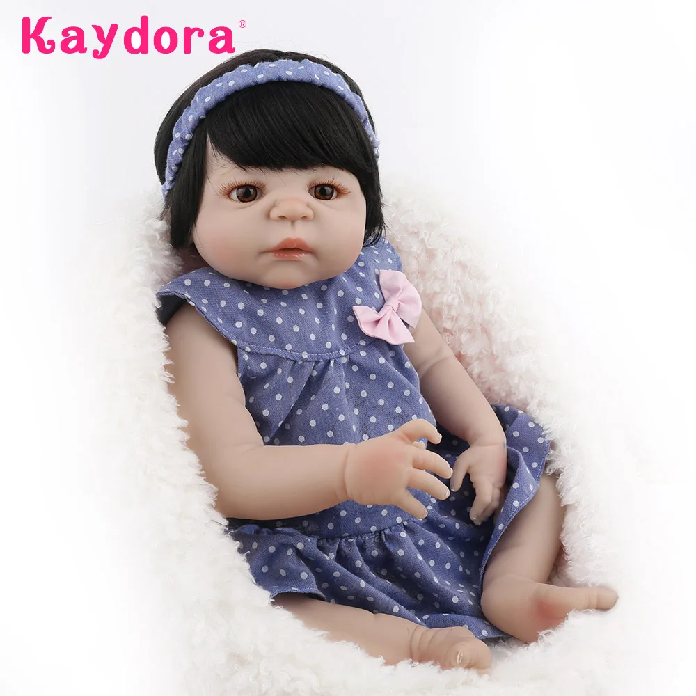 55 см реалистичные силиконовые куклы Reborn Baby 22 дюймов Alive Bebe Новорожденные милые