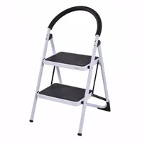 CANBOUN 2 Step Ladder Folding Stool Portable Heavy Duty 330Lbs Capacity Chairs Industrial Lightweight Foldable Ladders TL32763