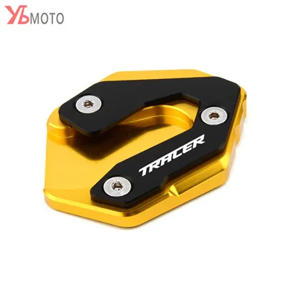 Gold Высококачественные Аксессуары для Yamaha MT09 Tracer MT-09 Tracer мотоциклетные подставки Kick Stand пластина с логотипом - Цвет: Gold