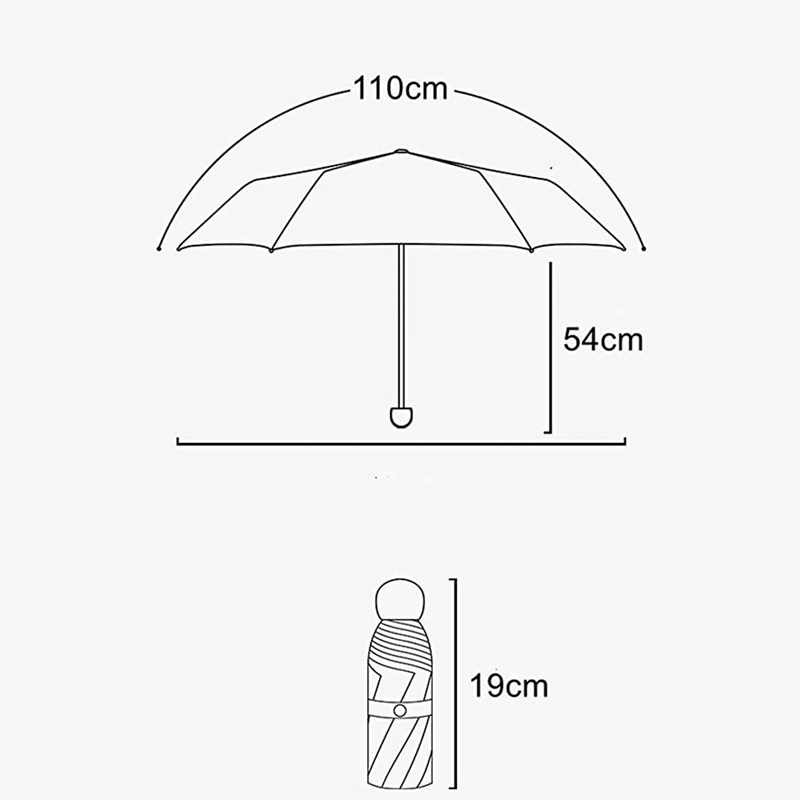Folding Umbrella Fruit Series Mini Portable Rain or Sun Proof and UV Protection Travel | Дом и сад