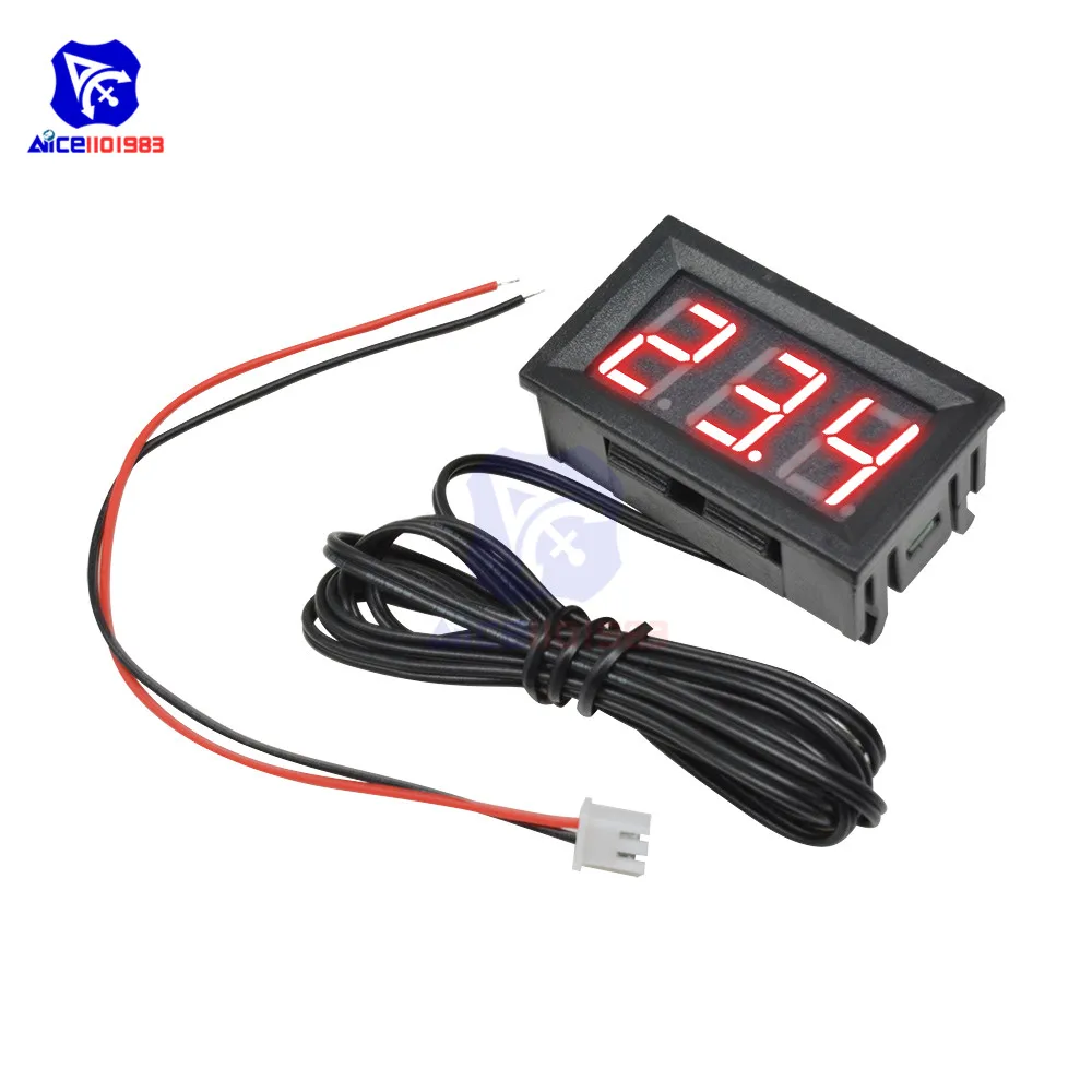 0 56 &quotDC 5 12V термометр 50 110 ℃ датчик температуры с зондом светодиодный цифровой
