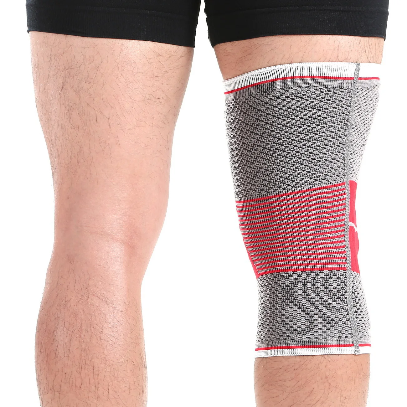 S03 трехмерный тканый Силиконовый Красный Черный Теплый наколенник/Спортивная