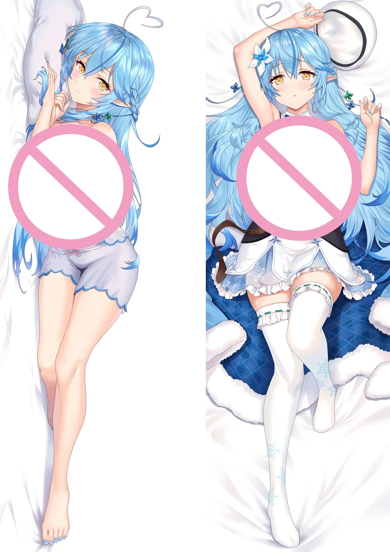 

Virtual youtuber Yukihana Lamy 3D Print Dakimakura Cover Blue Purple Lovely Hugging Body Pillowcase Double-Sided Cushion Cover