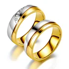 Женское кольцо, ювелирные изделия, набор обручальных колец из нержавеющей стали