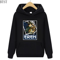 plus size pullovers eren attack on titan printed men related products hot sell cool hoodie sweatshirt autumn warm coat