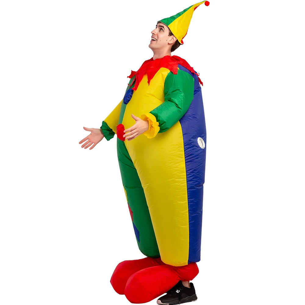 Надувной костюм клоуна для косплея забавный воздушный надувной нарядный